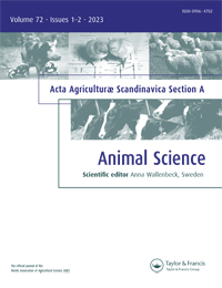 Cover image for Acta Agriculturae Scandinavica, Section A — Animal Science, Volume 72, Issue 1-2