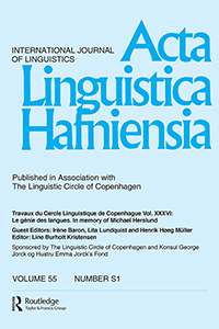 Cover image for Acta Linguistica Hafniensia, Volume 55, Issue sup1