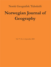 Cover image for Norsk Geografisk Tidsskrift - Norwegian Journal of Geography, Volume 77, Issue 4