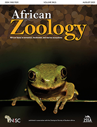 Cover image for African Zoology, Volume 58, Issue 2