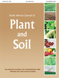 Cover image for South African Journal of Plant and Soil, Volume 40, Issue 3