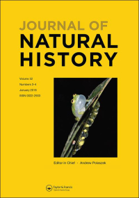 Cover image for Journal of Natural History, Volume 58, Issue 13-16