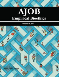 Cover image for AJOB Empirical Bioethics, Volume 15, Issue 1