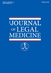 Cover image for Journal of Legal Medicine, Volume 42, Issue 3-4