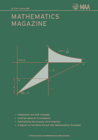 Cover image for Mathematics Magazine, Volume 97, Issue 1