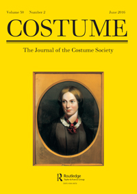 Cover image for Costume, Volume 50, Issue 2
