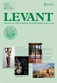 Cover image for Levant, Volume 55, Issue 3
