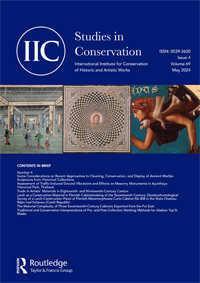 Cover image for Studies in Conservation, Volume 69, Issue 4