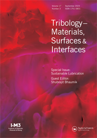 Cover image for Tribology - Materials, Surfaces & Interfaces, Volume 17, Issue 3