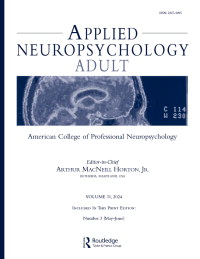 Journal cover image for Applied Neuropsychology: Adult
