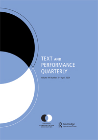 Journal cover image for Text and Performance Quarterly