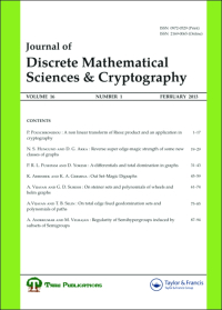 Journal cover image for Journal of Discrete Mathematical Sciences and Cryptography