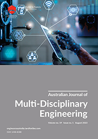 Journal cover image for Australian Journal of Multi-Disciplinary Engineering