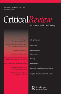 Cover image for Critical Review, Volume 35, Issue 1-2, 2023