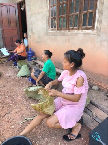 Figure 3. Matri-women weaving bamboo baskets. Source: Author’s own photograph.