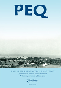 Cover image for Palestine Exploration Quarterly, Volume 156, Issue 1, 2024