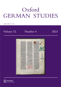 Cover image for Oxford German Studies, Volume 52, Issue 4, 2023
