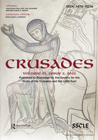 Cover image for Crusades, Volume 22, Issue 2, 2023
