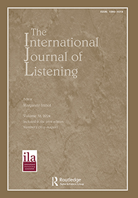 Cover image for International Journal of Listening, Volume 38, Issue 2, 2024