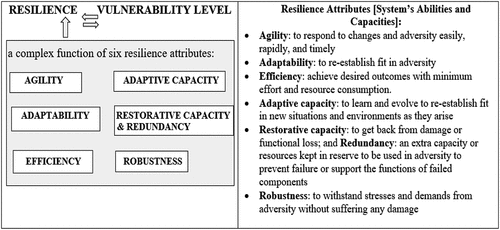 Figure 2. Capability systems’ resilience framework (Jnitova et al. Citation2022).