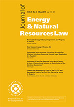 Cover image for Journal of Energy & Natural Resources Law, Volume 29, Issue 2, 2011