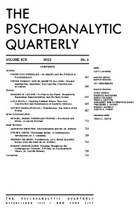 Cover image for The Psychoanalytic Quarterly, Volume 92, Issue 4, 2023