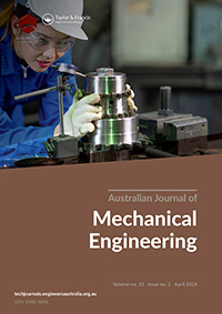 Cover image for Australian Journal of Mechanical Engineering