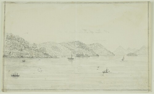 Figure 1. ‘View of Tahlee House on the west side, coming from Sawyer’s Point’, Isabella Louisa Parry, 28 August 1832, Scott Polar Research Institute, Y: 77/4/3. Images reproduced with the permission of the Scot Polar Research Institute, University of Cambridge.