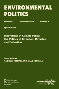 Cover image for Environmental Politics, Volume 23, Issue 5, 2014