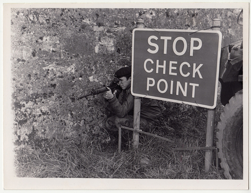 Fig. 8. British army checkpoint, Northern Ireland, 1989.