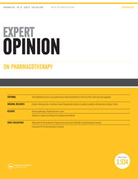 Cover image for Expert Opinion on Pharmacotherapy, Volume 16, Issue 16, 2015