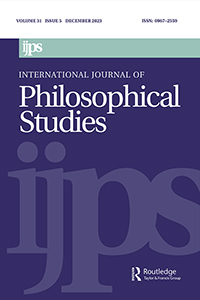 Cover image for International Journal of Philosophical Studies, Volume 31, Issue 5, 2023