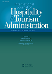 Cover image for International Journal of Hospitality & Tourism Administration, Volume 25, Issue 2, 2024
