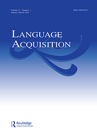 Cover image for Language Acquisition, Volume 31, Issue 1, 2024