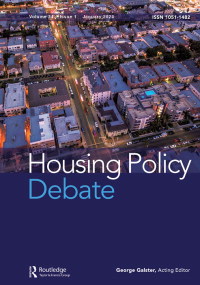 Cover image for Housing Policy Debate, Volume 34, Issue 1, 2024