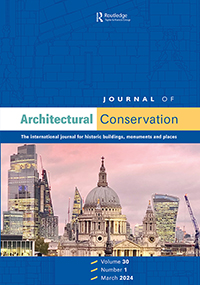 Cover image for Journal of Architectural Conservation, Volume 30, Issue 1, 2024