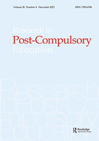 Cover image for Research in Post-Compulsory Education, Volume 28, Issue 4, 2023