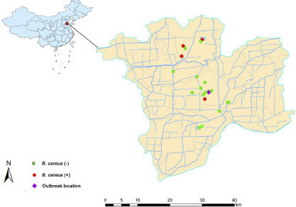 Figure 1. Geographical location of sampling points of Epidemiological investigation.