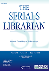 Cover image for The Serials Librarian, Volume 83, Issue 3-4, 2022