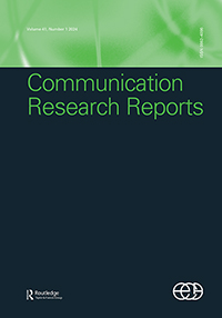 Cover image for Communication Research Reports, Volume 41, Issue 1, 2024