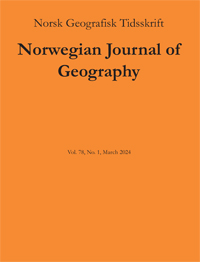 Cover image for Norsk Geografisk Tidsskrift - Norwegian Journal of Geography, Volume 78, Issue 1, 2024