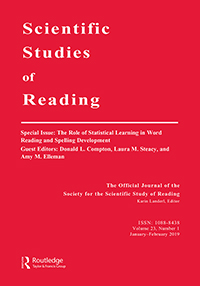Cover image for Scientific Studies of Reading, Volume 23, Issue 1, 2019