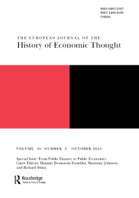 Cover image for The European Journal of the History of Economic Thought, Volume 30, Issue 5, 2023