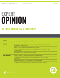 Cover image for Expert Opinion on Drug Metabolism & Toxicology, Volume 12, Issue 3, 2016