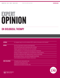 Cover image for Expert Opinion on Biological Therapy, Volume 16, Issue 1, 2016