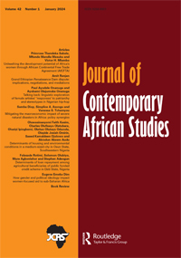 Cover image for Journal of Contemporary African Studies