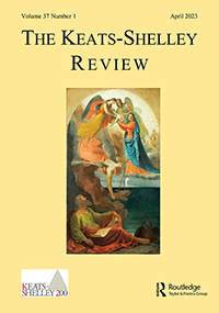 Cover image for The Keats-Shelley Review, Volume 37, Issue 1, 2023
