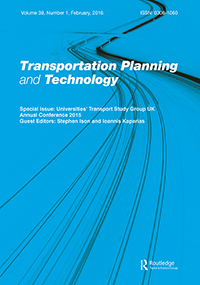 Cover image for Transportation Planning and Technology, Volume 39, Issue 1, 2016