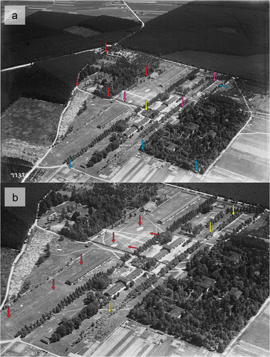 Figure 8. Oblique photographies from 1934 of the area of the future Stalag VIII B (344) (prepared by M. Kostyrko; source Herder Institute, Germany).