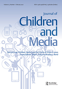 Cover image for Journal of Children and Media, Volume 15, Issue 1, 2021